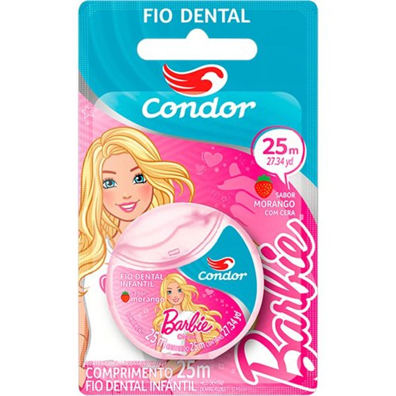 fio dental condor infantil barbie 25 metros