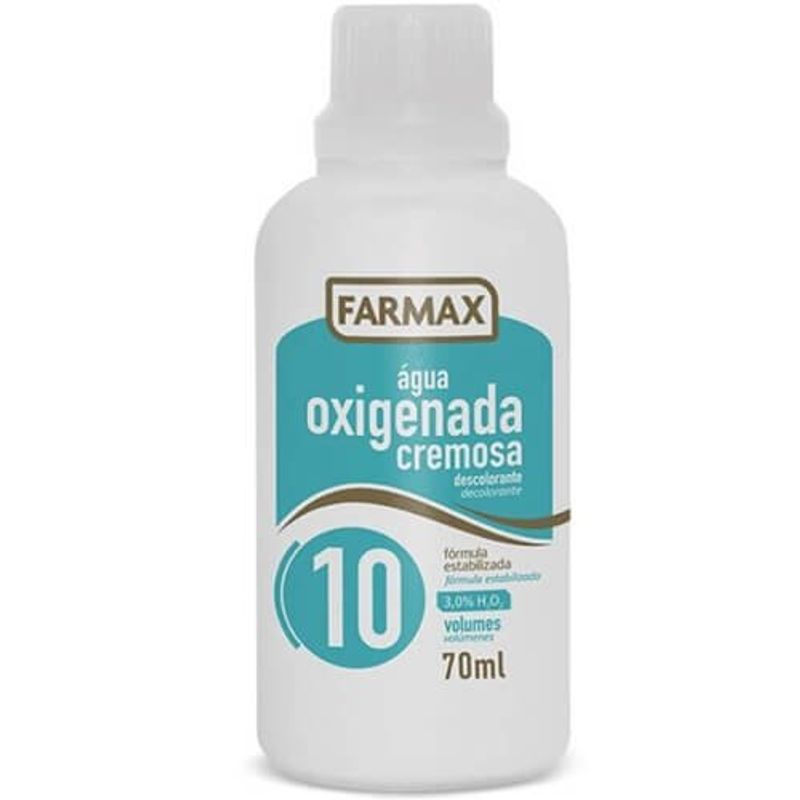 água oxigenada cremosa volume 10 farmax 70ml