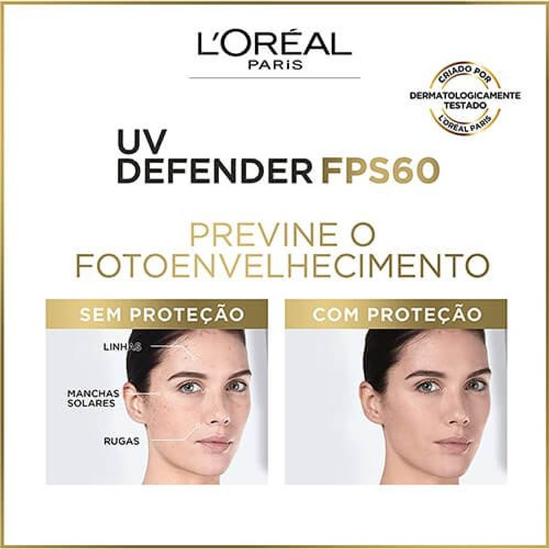 protetor solar facial l'oréal uv defender fps 60 antioleosidade 40g