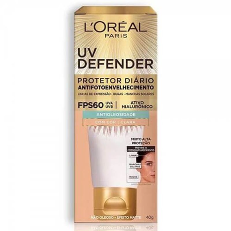 protetor solar facial 40g defender f60 clara