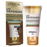 protetor solar facial 40g defender f60 escura