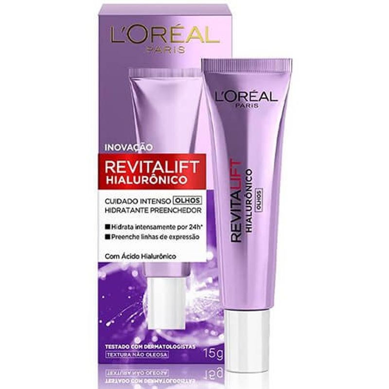 creme facial 15ml revitalift hialuronico olhos loreal