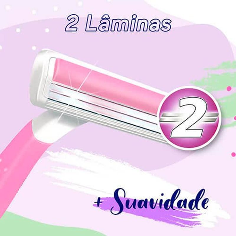 aparelho de depilar bic comfort 3 pink 2 unidades