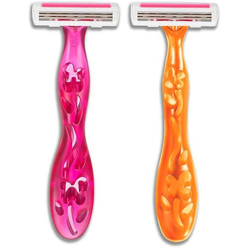 aparelho de depilar bic soleil laranja e rosa 2 unidades
