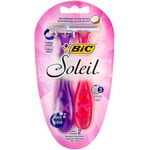 aparelho de depilar bic soleil rosa e roxo 2 unidades