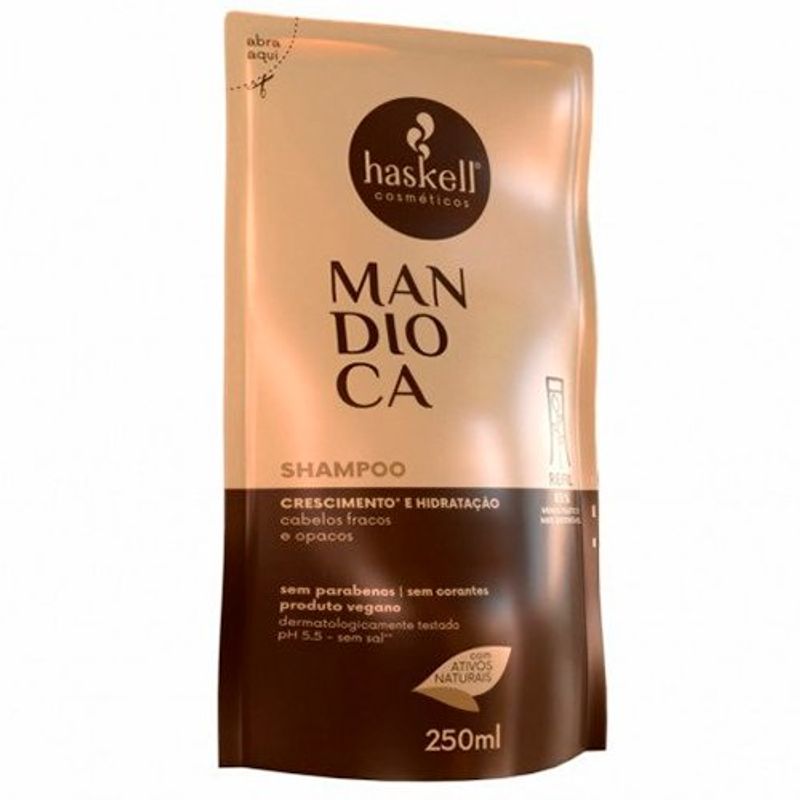 refil shampoo haskell mandioca 250ml