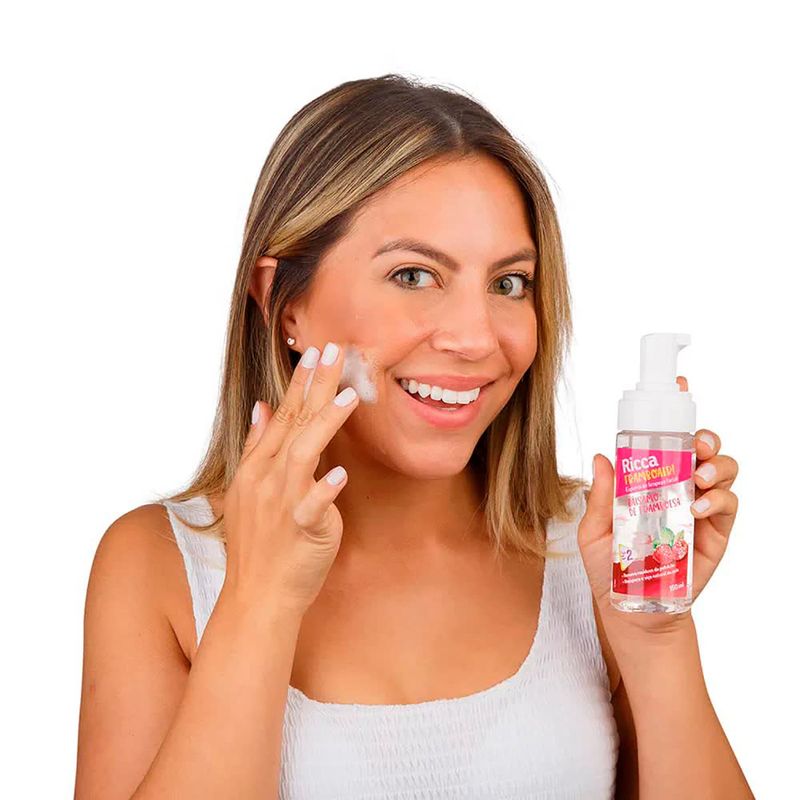 espuma de limpeza facial ricca framboair 150ml