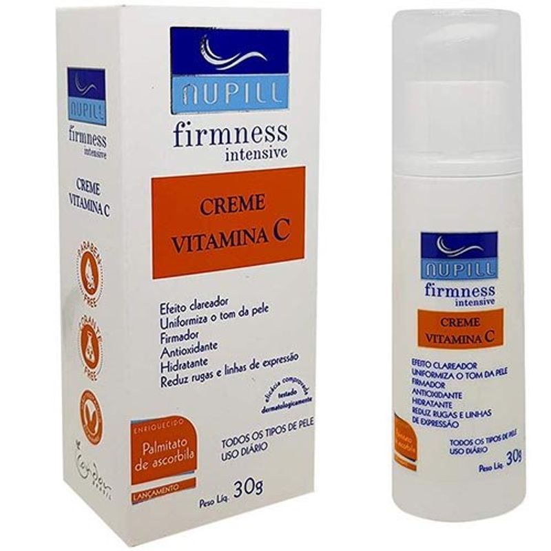 creme facial nupill fotoprotetor vitamina c + clareador 30g
