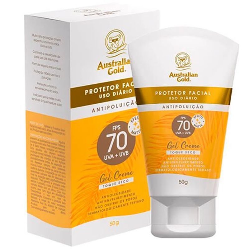 protetor solar facial australian gold fps70 - 50g