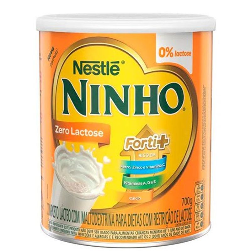 composto lácteo nestlé ninho zero lactose 700g