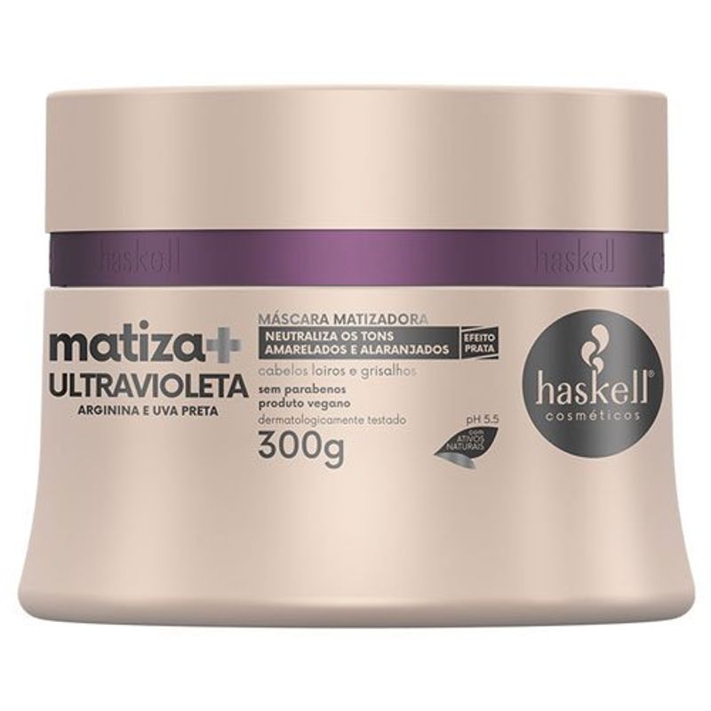 máscara matizadora haskell matiza+ultravioleta 300g