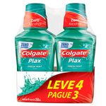 enxaguante bucal colgate plax fresh mint leve 4 pague 3 - 250ml cada