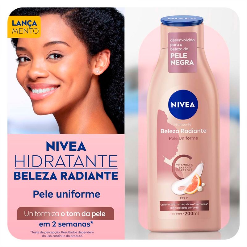 hidratante nivea beleza radiante 200ml