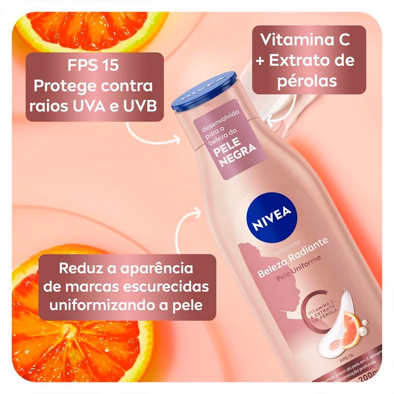 hidratante nivea beleza radiante 200ml