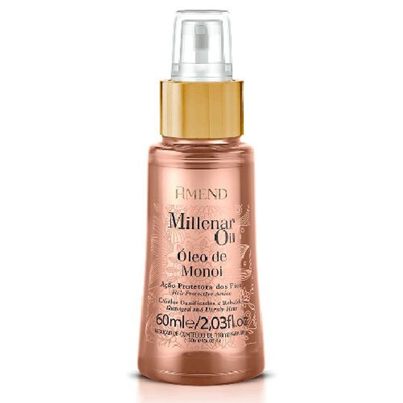óleo capilar amend millenar oil monoi segredos do taiti 60ml