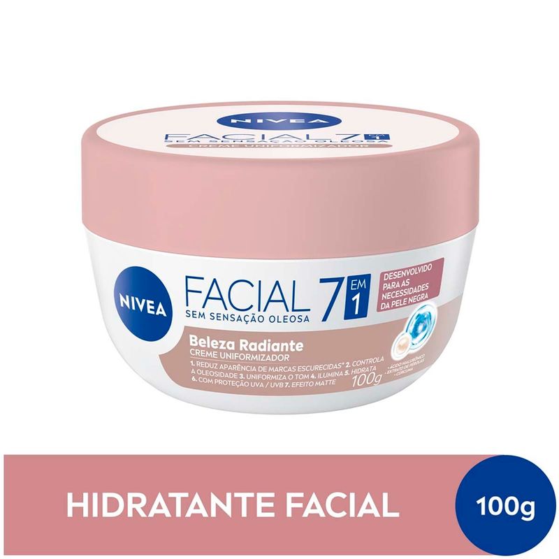 creme facial nivea uniformizador pele negra 100g
