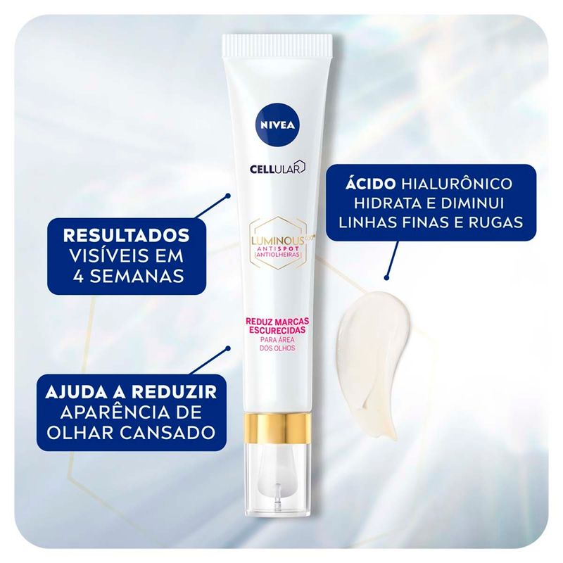 creme facial nivea cellular luminous 630 antispot antiolheiras 15ml