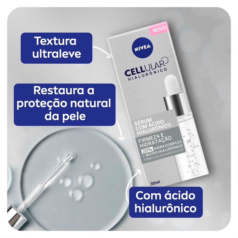 sérum facial nivea cellular hialurônico antirugas 30ml