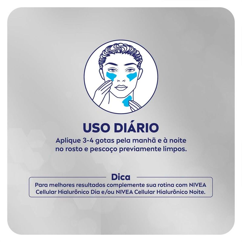 sérum facial nivea cellular hialurônico antirugas 30ml