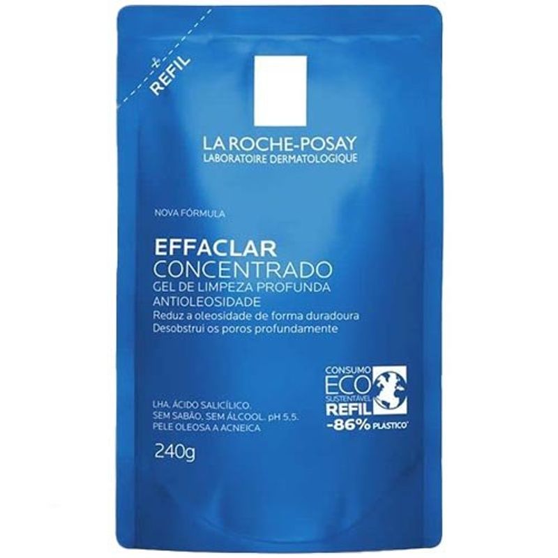 gel de limpeza effaclar concentrado refil 240g la roche