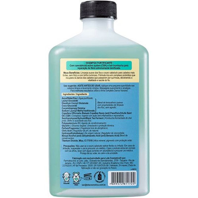 shampoo lola cosmetics danos vorazes 250ml