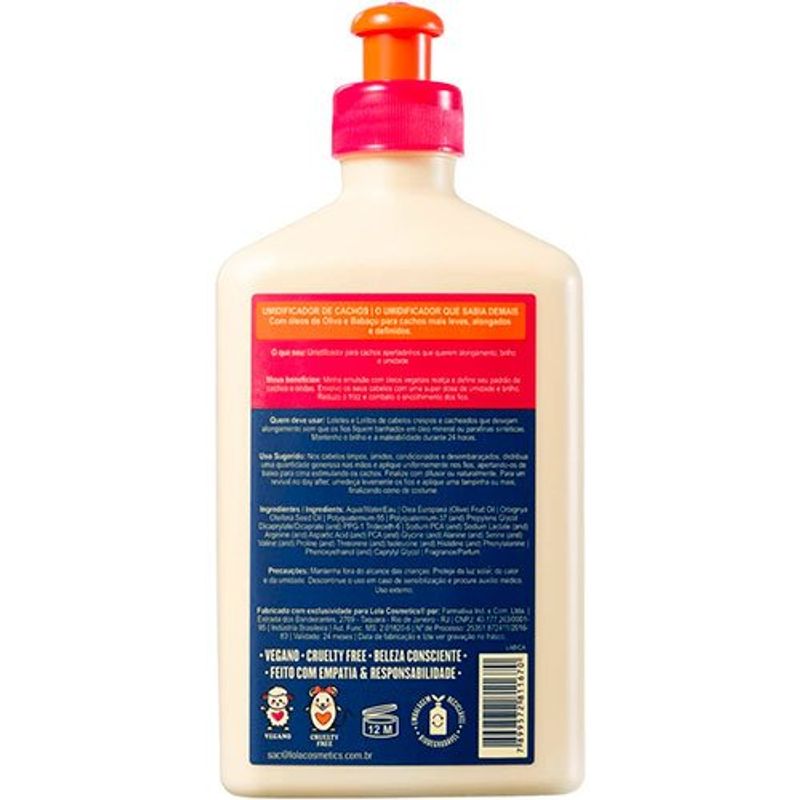 umidificador de cachos lola cosmetics que sabia demais 250g