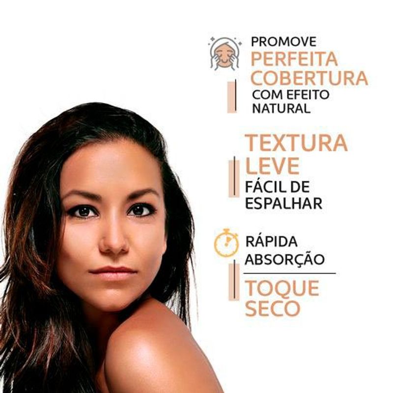 protetor solar epsol color tom 3 médio fps 70 40ml