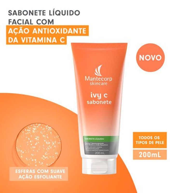 sabonete líquido facial ivy c 200ml