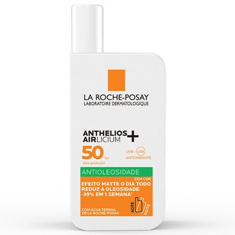 protetor solar facial la roche-posay anthelios airlicium antioleosidade sem cor fps50 40ml