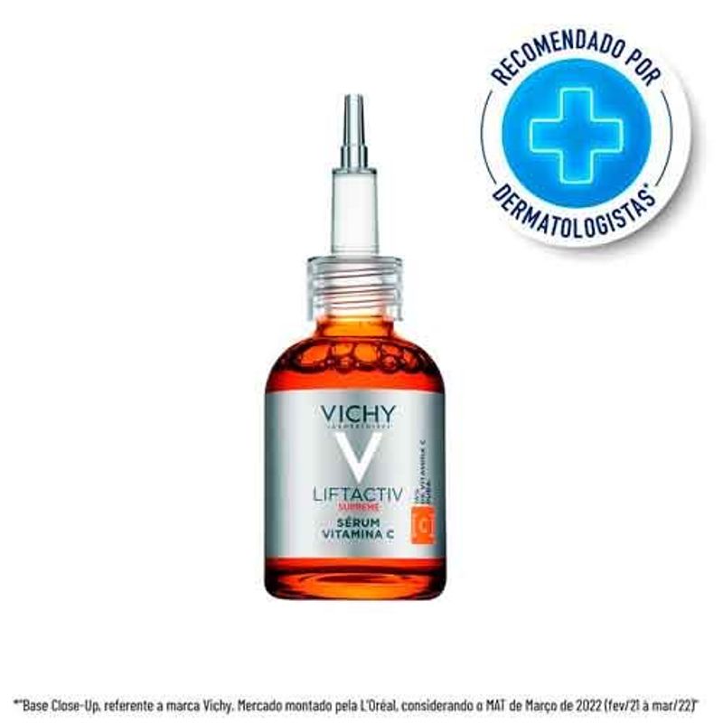sérum facial vitamina c vichy liftactiv supreme corretor de sinais e antioxidante 20ml