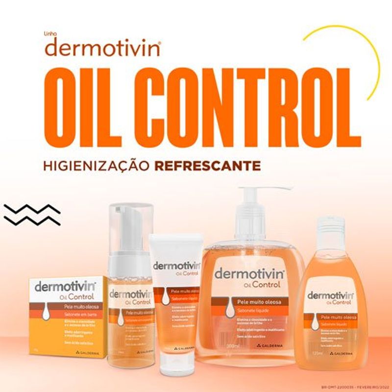 sabonete em espuma dermotivin oil control 130ml
