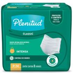 roupa íntima descartável plenitud classic tamanho p/m 8 unidades