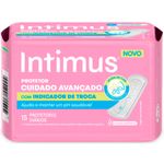 protetor diário intimus com indicador de troca 15 unidades