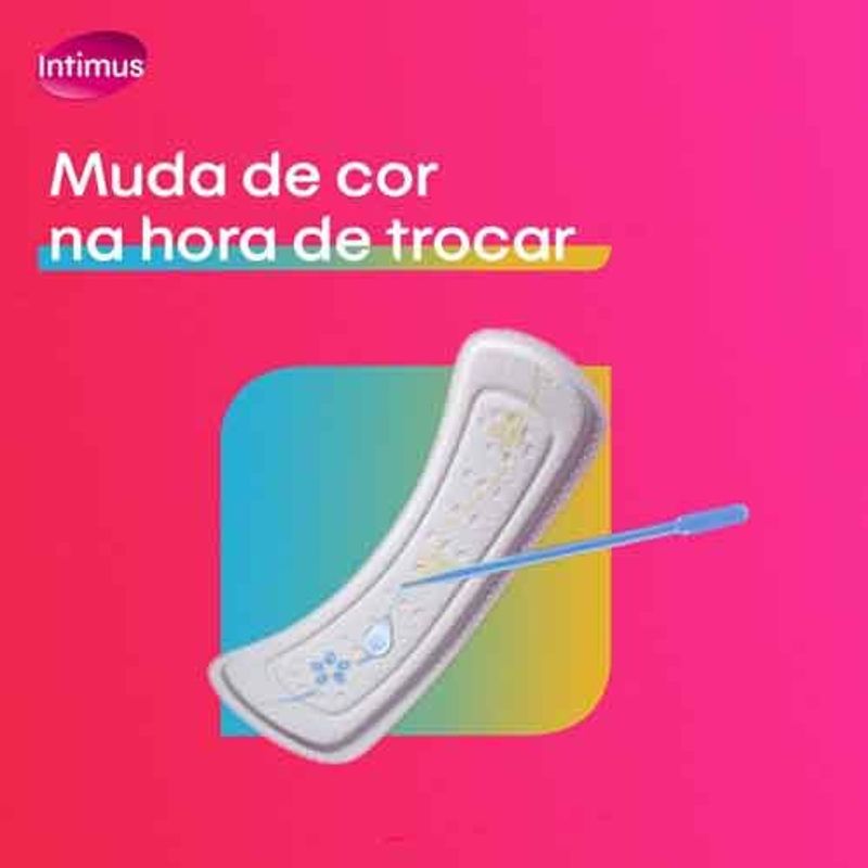 protetor diário intimus com indicador de troca 15 unidades