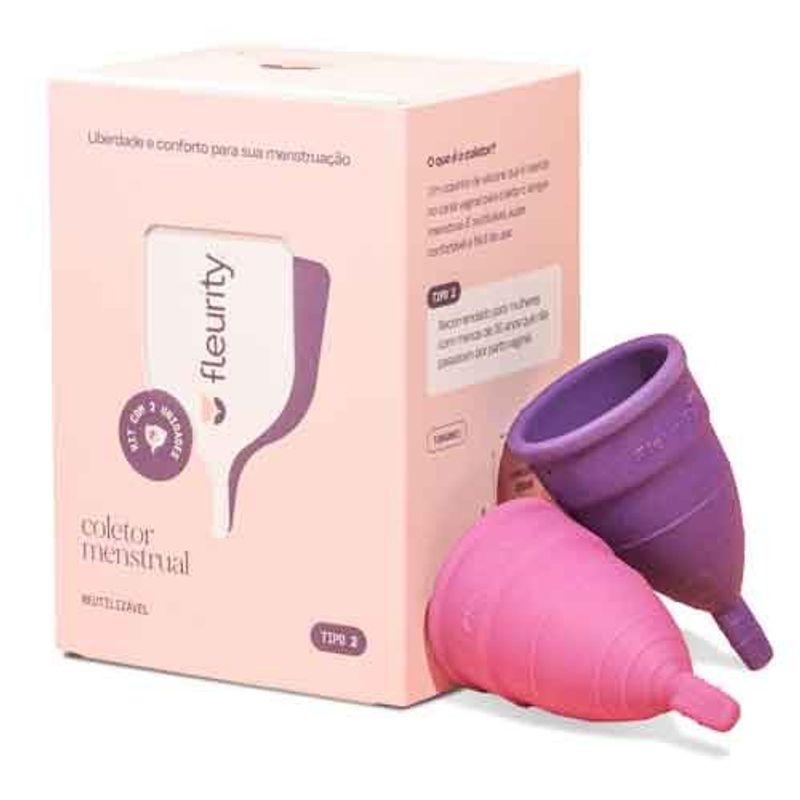 coletor menstrual fleurity tipo 2 2 unidades