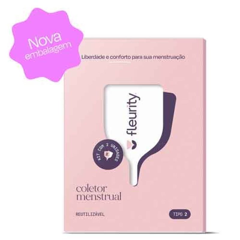 coletor menstrual fleurity tipo 2 2 unidades