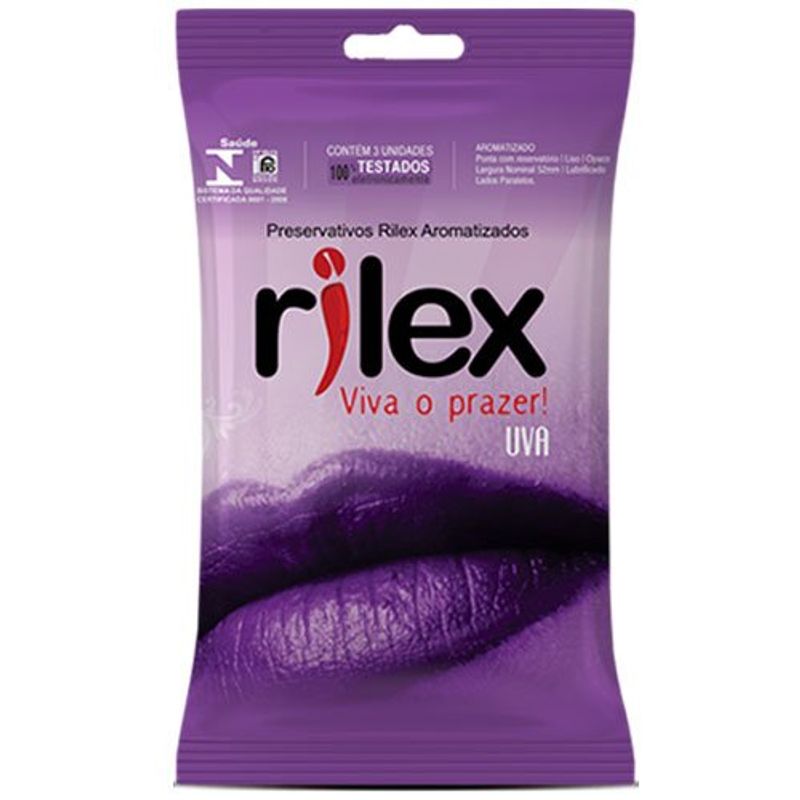 preservativo rilex uva 3 unidades