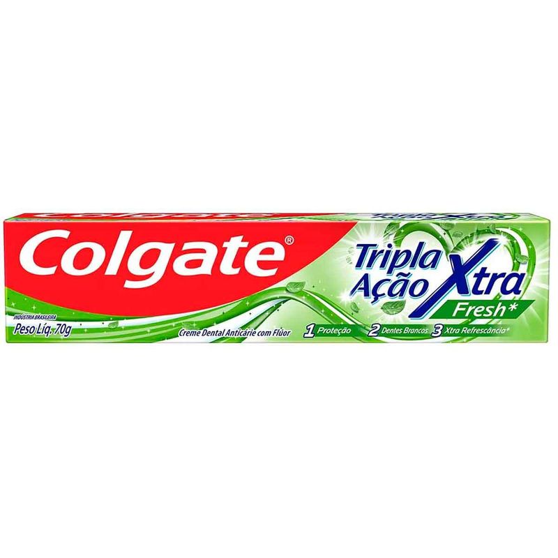 creme dental colgate tripla ação xtra fresh 70g