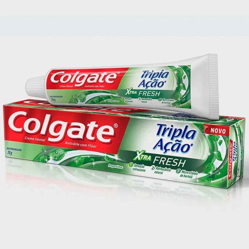creme dental colgate tripla ação xtra fresh 70g