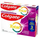 creme dental colgate total 12 gengiva reforçada 3 unidades 90g cada