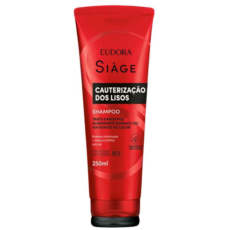 shampoo siàge eudora cauterização dos lisos 250ml