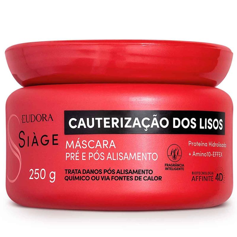 máscara capilar siàge eudora cauterização dos lisos 250g