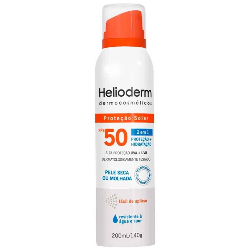 protetor solar corporal helioderm spray fps50 200ml