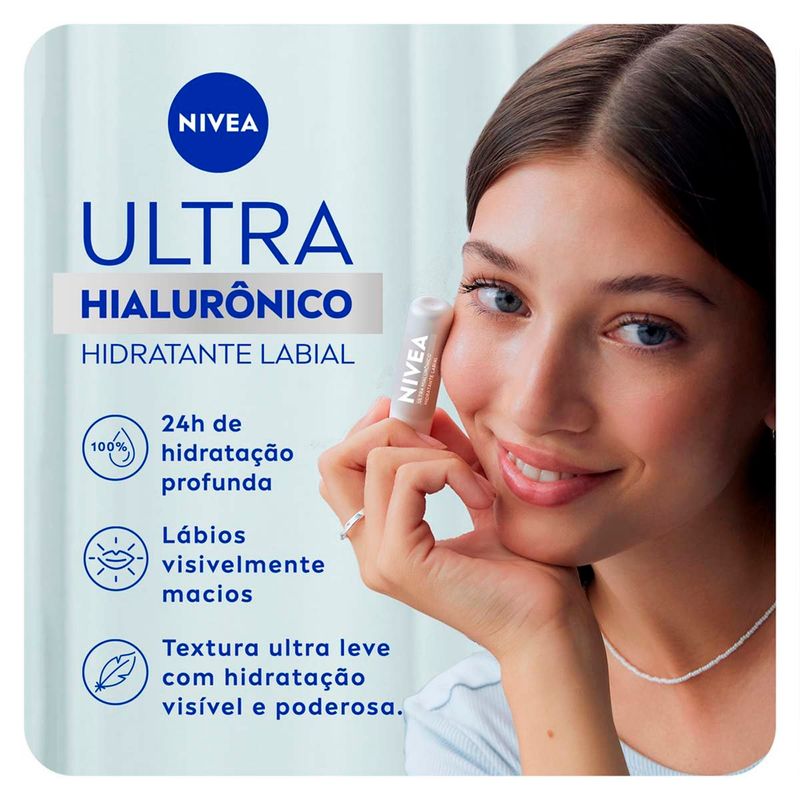 hidradante labial nivea ultra hialurônico 5,2g