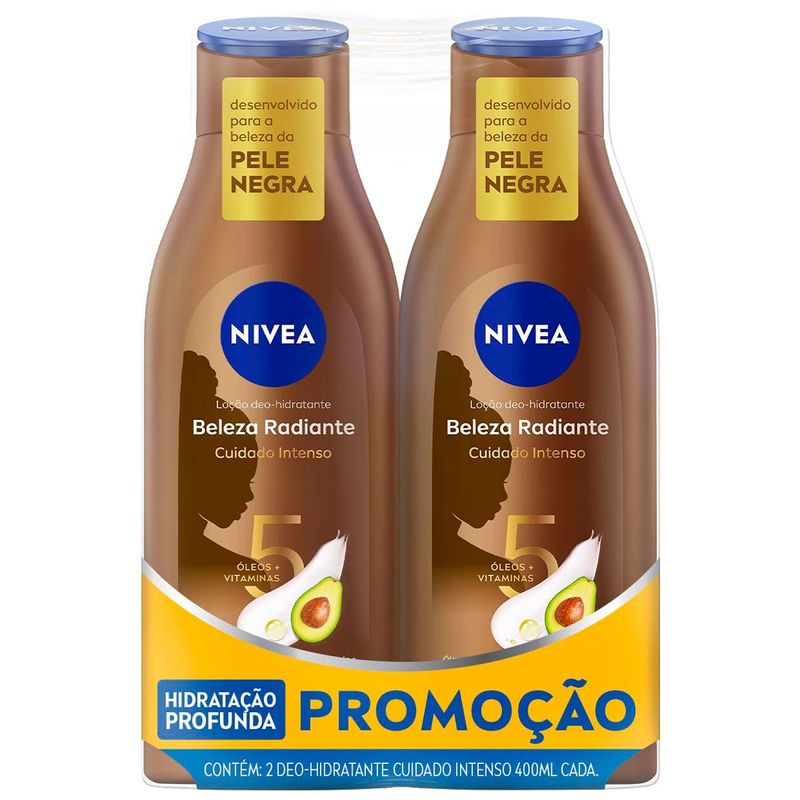 kit hidratante nivea beleza radiante 400ml cada