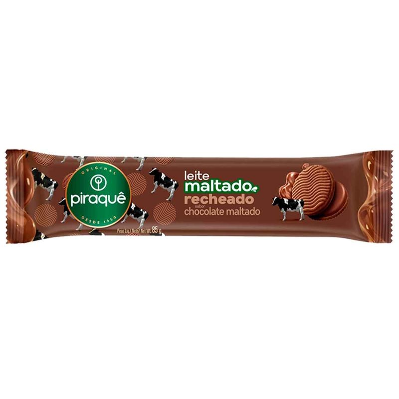 biscoito piraque recheado chocolate maltado 85g