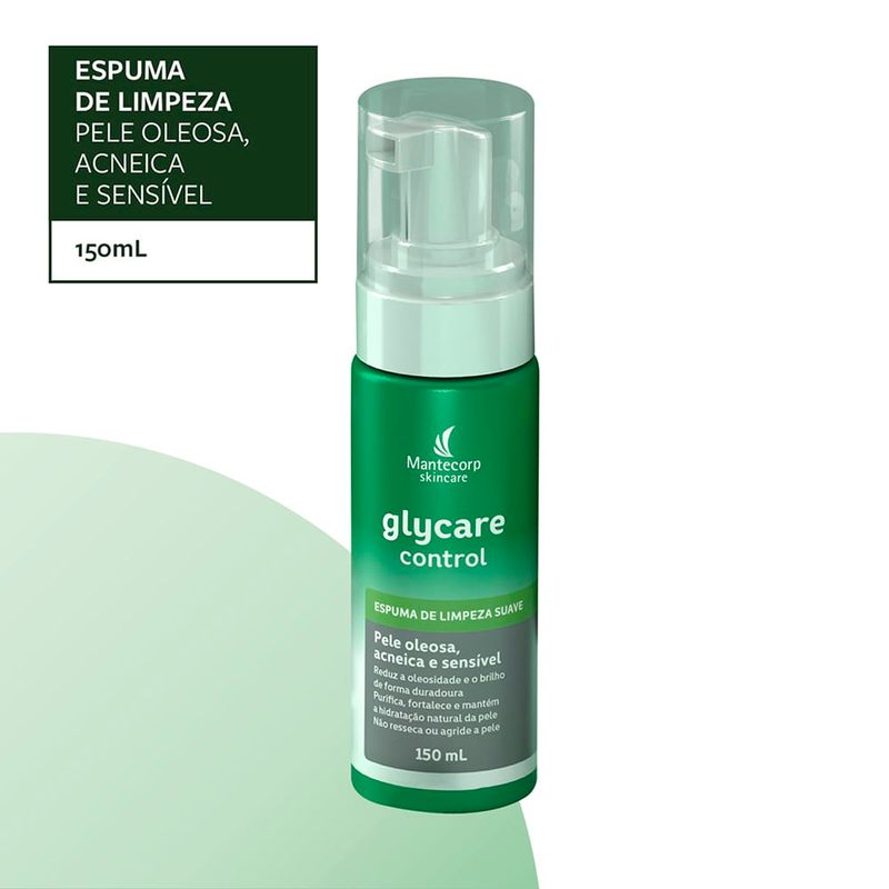 espuma de limpeza glycare control 150ml