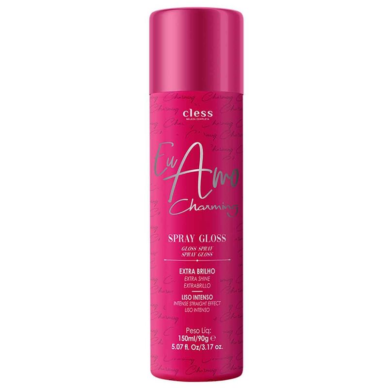 spray de brilho gloss eu amo charming 150ml