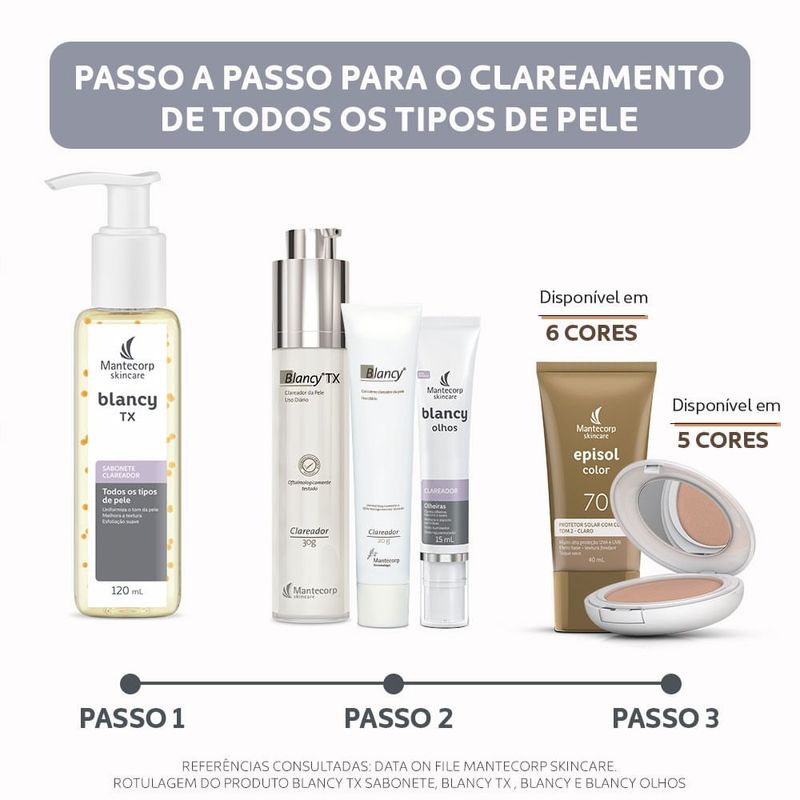 sabonete clareador facial blancy tx 120ml