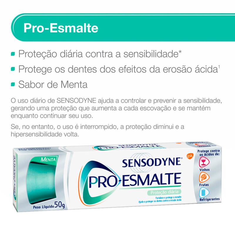 creme dental sensodyne pro-esmalte 50g